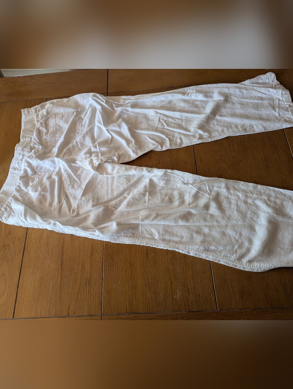 BHS White Cotton Jogger Pants Side Pockets Light Weight Stretchy Waist 16 - Picture 2 of 9